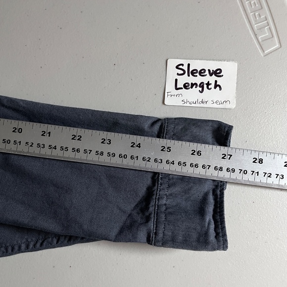 John Varvatos USA Cotton Chambray Snap Button Long Sleeve Shirt - Men's Size XL - Picture 6 of 7